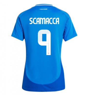 Italien Gianluca Scamacca #9 Hemmatröja Dam EM 2024 Kortärmad